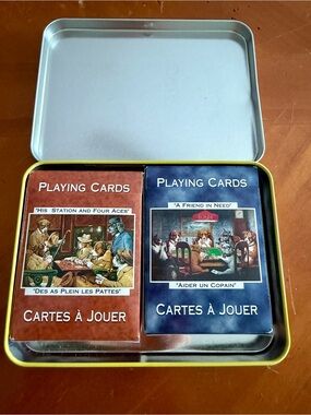 😍🐶Playing cards 2 decks cute dogs playing poker image on card backs🐶😍